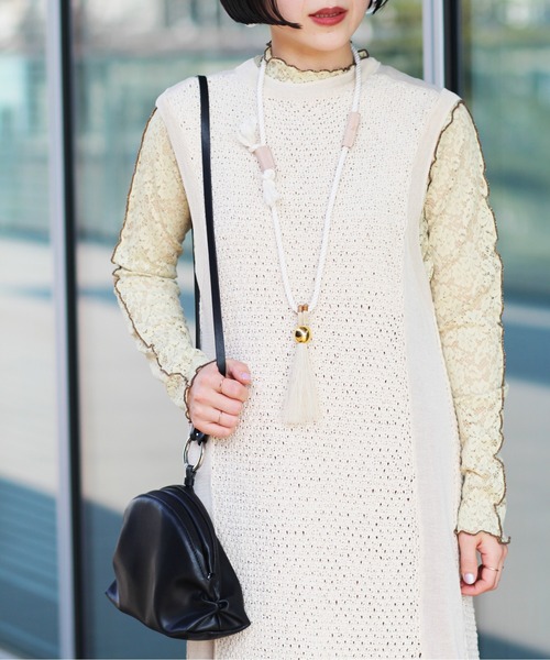 Ray BEAMS(レイビームス)の「Ray BEAMS / 口バネ ボリューム バッグ(トートバッグ・レディース・ブラック/ベージュ・ONE SIZE)」の18枚目の写真