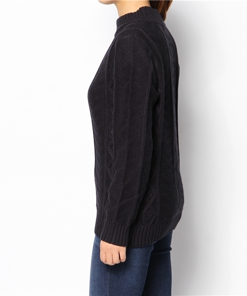 Sheta（シータ）の「フィッシャーマンPO（ニット/セーター・レディース・グレー/オフホワイト/ネイビー・FREE）」の5枚目の写真