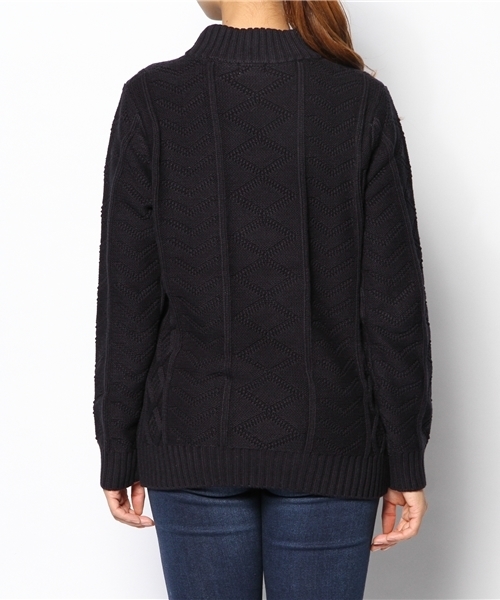 Sheta（シータ）の「フィッシャーマンPO（ニット/セーター・レディース・グレー/オフホワイト/ネイビー・FREE）」の6枚目の写真