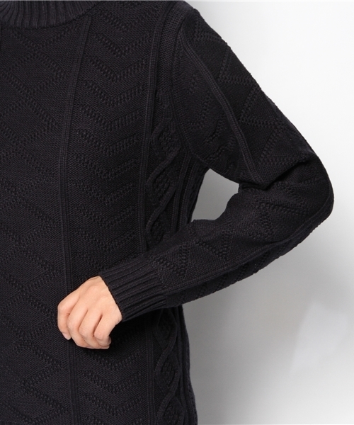 Sheta（シータ）の「フィッシャーマンPO（ニット/セーター・レディース・グレー/オフホワイト/ネイビー・FREE）」の8枚目の写真