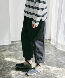 【nowm】CENTER SEAM DROP CROTCH EASY CROPPED WIDE PANTS / センターシーム ドロップクロッチ イージーワイドクロップドパンツ