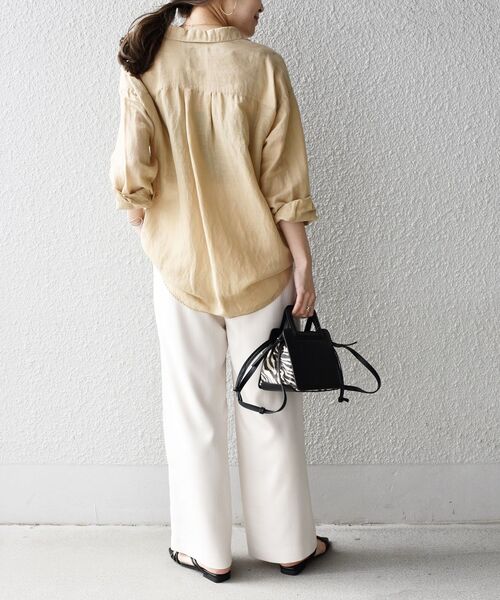 SHIPS woman バックサテンタックパンツ 36 SHIPS for women - SHIPSwoman バックサテンタックパンツ 36の