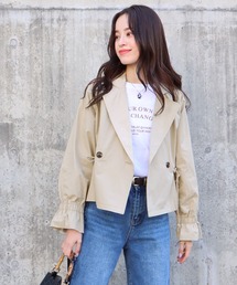 BLUEEAST | キャンディースリーブショートトレンチ(トレンチコート)