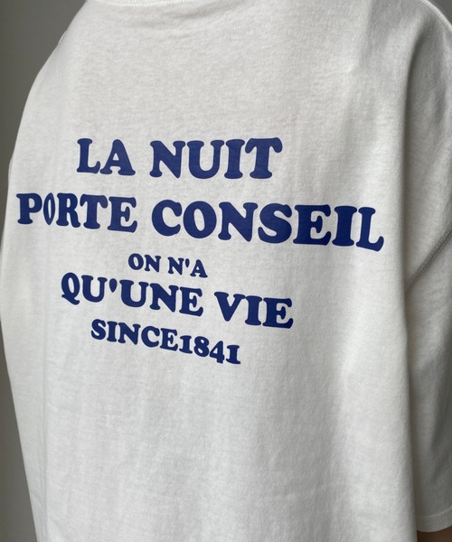 moment+（モーメントプラス）の「コットン100％カラーロゴプリント半袖T（Tシャツ/カットソー・レディース・チャコールグレー/ベージュ/オフホワイト/オレンジ/ブルー/グリーン・M）」の18枚目の写真