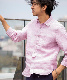 NOLLEY'S goodman | パラシュートボタン リネン七分袖 シャツ(シャツ/ブラウス)