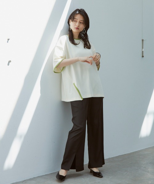 Happy John（ハッピージョン）の「センタースリットカラーパンツ（その他パンツ・レディース・ブラック/グリーン/マスタード・SMALL/MEDIUM）」の7枚目の写真