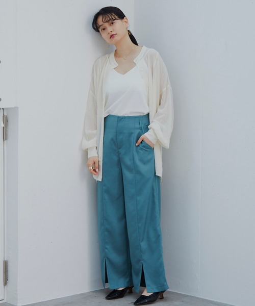 Happy John（ハッピージョン）の「センタースリットカラーパンツ（その他パンツ・レディース・ブラック/グリーン/マスタード・SMALL/MEDIUM）」の9枚目の写真