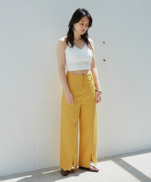 Happy John（ハッピージョン）の「センタースリットカラーパンツ（その他パンツ・レディース・ブラック/グリーン/マスタード・SMALL/MEDIUM）」の11枚目の写真
