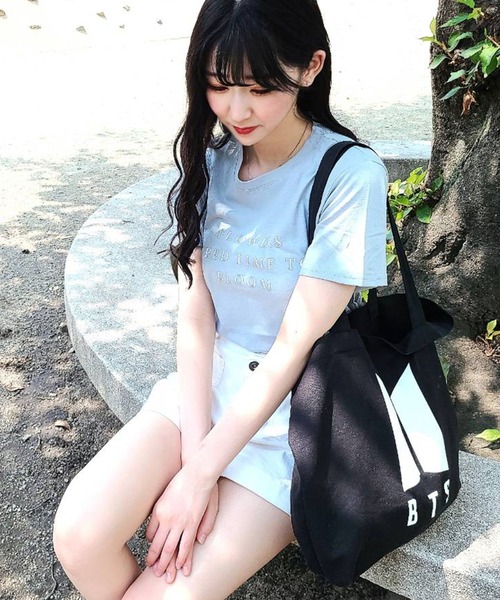 WESTSEA(ウエストシー)の「クルーネック ロゴ 半袖Tシャツ(Tシャツ/カットソー・レディース・ホワイト/スカイブルー/ピンク/イエロー系その他・FREE)」の3枚目の写真