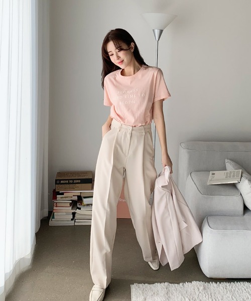 WESTSEA(ウエストシー)の「クルーネック ロゴ 半袖Tシャツ(Tシャツ/カットソー・レディース・ホワイト/スカイブルー/ピンク/イエロー系その他・FREE)」の14枚目の写真