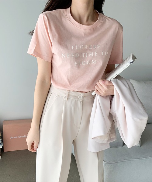 WESTSEA(ウエストシー)の「クルーネック ロゴ 半袖Tシャツ(Tシャツ/カットソー・レディース・ホワイト/スカイブルー/ピンク/イエロー系その他・FREE)」の17枚目の写真