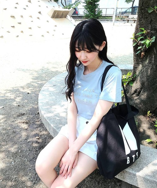 WESTSEA(ウエストシー)の「クルーネック ロゴ 半袖Tシャツ(Tシャツ/カットソー・レディース・ホワイト/スカイブルー/ピンク/イエロー系その他・FREE)」の5枚目の写真