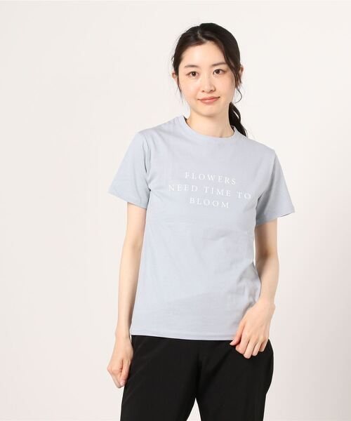 WESTSEA(ウエストシー)の「クルーネック ロゴ 半袖Tシャツ(Tシャツ/カットソー・レディース・ホワイト/スカイブルー/ピンク/イエロー系その他・FREE)」の9枚目の写真
