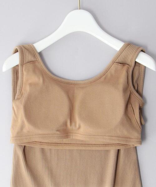 UNITED ARROWS（ユナイテッドアローズ）の「UWSC C リブ ブラ タンクトップ◆（タンクトップ・レディース・ホワイト/ブラック/ベージュ・FREE）」の16枚目の写真