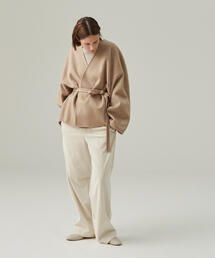 訳あり‼️GALERIE VIE ウールダブルフェイス ベルテッドショートコート 訳あり‼️GALERIE VIE ウールダブルフェイス ベルテッドショートコート