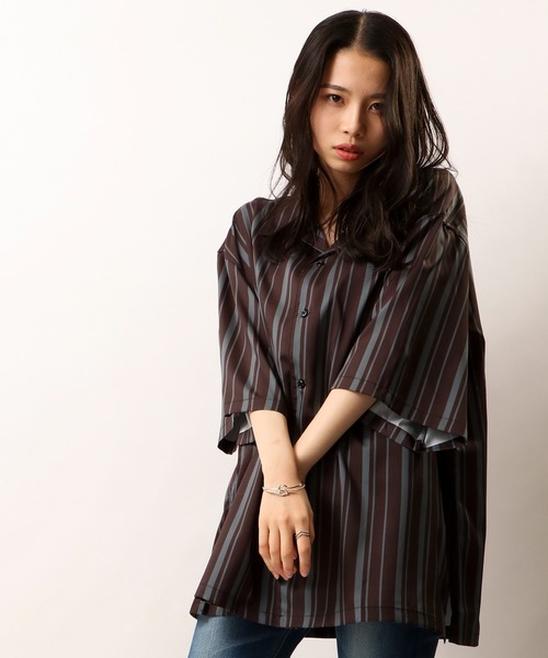 【完売商品】メゾンエシェル 3WAYツイード半袖ブラウス　ブラック 3WAYツイード半袖ブラウス【リサイクルポリエステル】 – Maison