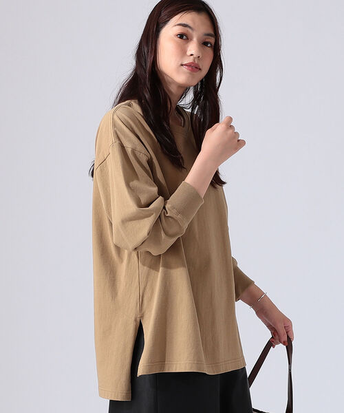 B:MING by BEAMS（ビーミングバイビームス）の「B:MING by BEAMS / USAコットン ビッグ Tシャツ 21AW-R（Tシャツ/カットソー・レディース・ライトグレー/ブラック/オフホワイト/ベージュ系・ONE SIZE）」の5枚目の写真