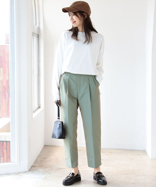 B:MING by BEAMS（ビーミングバイビームス）の「B:MING by BEAMS / USAコットン ビッグ Tシャツ 21AW-R（Tシャツ/カットソー・レディース・ライトグレー/ブラック/オフホワイト/ベージュ系・ONE SIZE）」の9枚目の写真