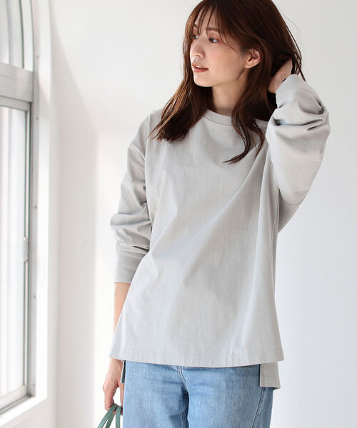 B:MING by BEAMS（ビーミングバイビームス）の「B:MING by BEAMS / USAコットン ビッグ Tシャツ 21AW-R（Tシャツ/カットソー・レディース・ライトグレー/ブラック/オフホワイト/ベージュ系・ONE SIZE）」の11枚目の写真