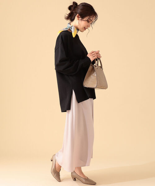 B:MING by BEAMS（ビーミングバイビームス）の「B:MING by BEAMS / USAコットン ビッグ Tシャツ 21AW-R（Tシャツ/カットソー・レディース・ライトグレー/ブラック/オフホワイト/ベージュ系・ONE SIZE）」の16枚目の写真