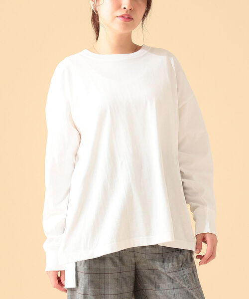 B:MING by BEAMS（ビーミングバイビームス）の「B:MING by BEAMS / USAコットン ビッグ Tシャツ 21AW-R（Tシャツ/カットソー・レディース・ライトグレー/ブラック/オフホワイト/ベージュ系・ONE SIZE）」の17枚目の写真