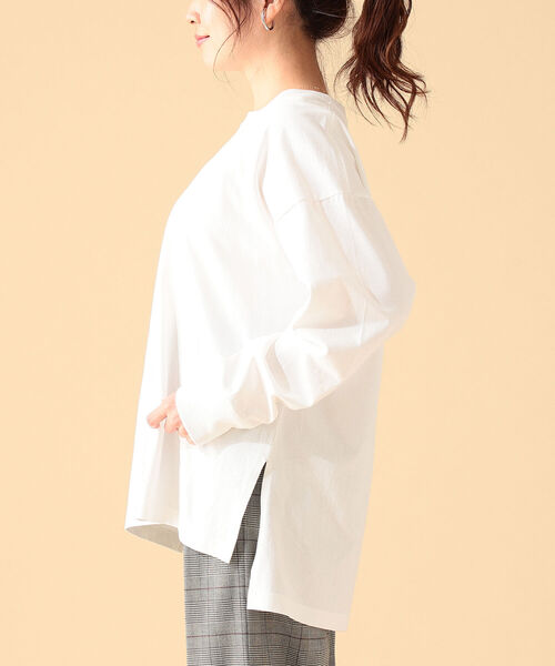 B:MING by BEAMS（ビーミングバイビームス）の「B:MING by BEAMS / USAコットン ビッグ Tシャツ 21AW-R（Tシャツ/カットソー・レディース・ライトグレー/ブラック/オフホワイト/ベージュ系・ONE SIZE）」の18枚目の写真