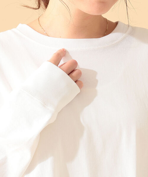 B:MING by BEAMS（ビーミングバイビームス）の「B:MING by BEAMS / USAコットン ビッグ Tシャツ 21AW-R（Tシャツ/カットソー・レディース・ライトグレー/ブラック/オフホワイト/ベージュ系・ONE SIZE）」の20枚目の写真