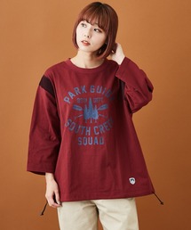 CUBE SUGAR（キューブシュガー）の「天竺 肩パッチ プリントTシャツ（Tシャツ/カットソー）」