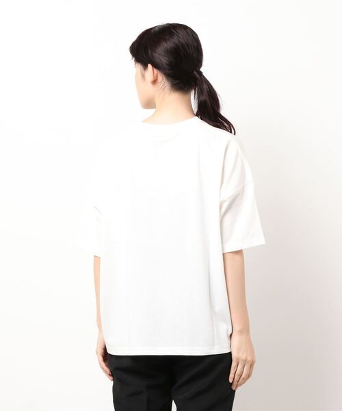 CRAFT STANDARD BOUTIQUE（クラフトスタンダードブティック）の「プレーティング半袖プルオーバー　＊【汗ジミ防止】【吸水速乾】 【UV CUT】（Tシャツ/カットソー・レディース・ブラック/ベージュ/ブラウン/オフホワイト/ミント・FREE）」の10枚目の写真