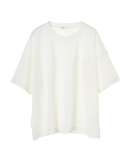 CRAFT STANDARD BOUTIQUE（クラフトスタンダードブティック）の「プレーティング半袖プルオーバー　＊【汗ジミ防止】【吸水速乾】 【UV CUT】（Tシャツ/カットソー・レディース・ブラック/ベージュ/ブラウン/オフホワイト/ミント・FREE）」の7枚目の写真