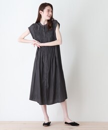 DRESKIP | サテンギャザ-ロングワンピース(ワンピース)