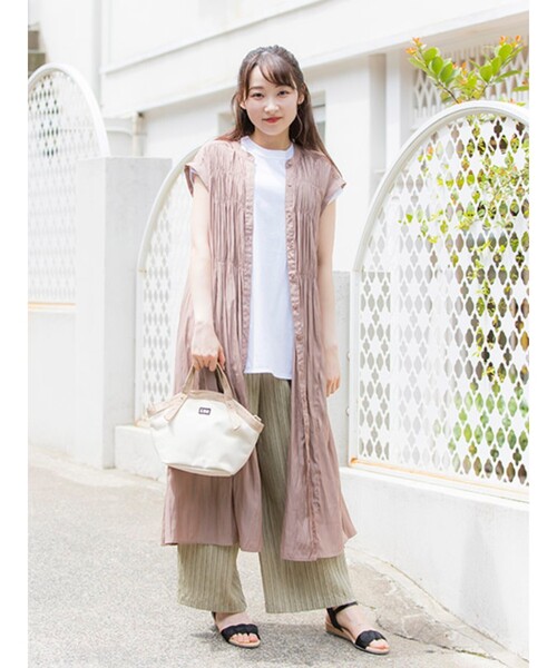 DRESKIP（ドレスキップ）の「◆サテンギャザ－ロングワンピース（ワンピース・レディース・オフホワイト/グレー系その他/ブラウン系その他/オレンジ・02/03）」の4枚目の写真