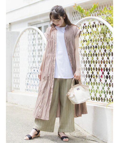 DRESKIP（ドレスキップ）の「◆サテンギャザ－ロングワンピース（ワンピース・レディース・オフホワイト/グレー系その他/ブラウン系その他/オレンジ・02/03）」の11枚目の写真