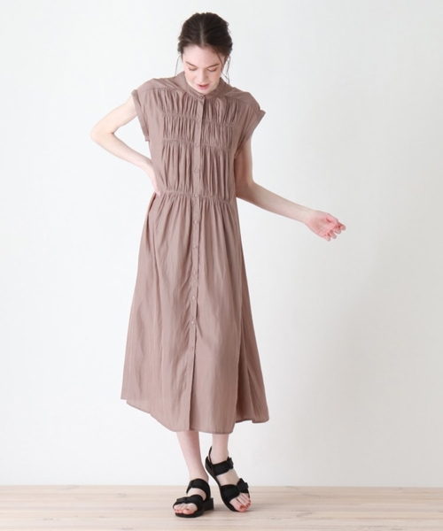 DRESKIP（ドレスキップ）の「◆サテンギャザ－ロングワンピース（ワンピース・レディース・オフホワイト/グレー系その他/ブラウン系その他/オレンジ・02/03）」の19枚目の写真