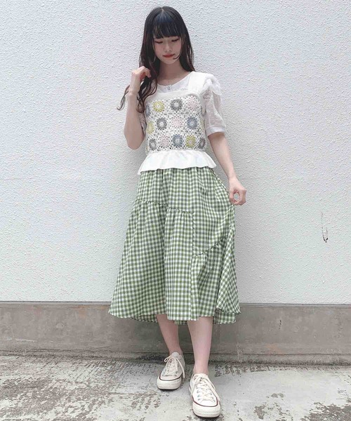 Hamble by Par Avion（ハンブルバイパラビオン）の「かぎ針ビスチェ（その他トップス・レディース・ブラック/アイボリー・ONESIZE）」の7枚目の写真