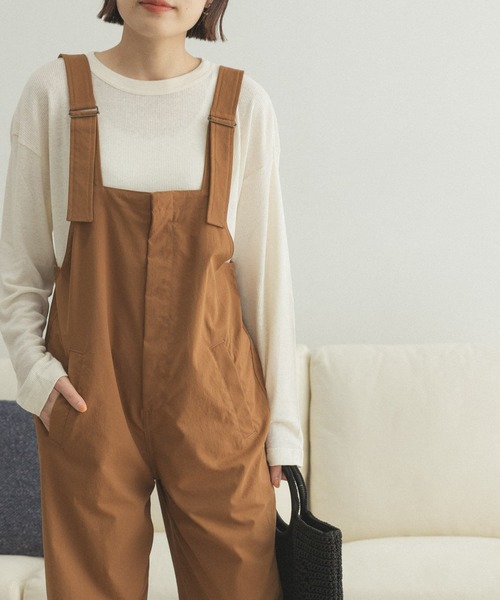 FORK&SPOON（フォークアンドスプーン）の「FORK&SPOON　タスランストレッチオーバーオール（サロペット/オーバーオール・レディース・ブラック/ブラウン・ONE）」の18枚目の写真