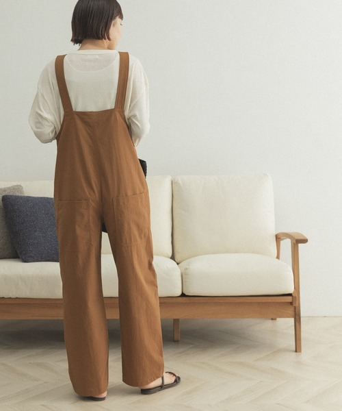 FORK&SPOON（フォークアンドスプーン）の「FORK&SPOON　タスランストレッチオーバーオール（サロペット/オーバーオール・レディース・ブラック/ブラウン・ONE）」の10枚目の写真