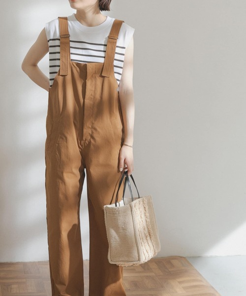 FORK&SPOON（フォークアンドスプーン）の「FORK&SPOON　タスランストレッチオーバーオール（サロペット/オーバーオール・レディース・ブラック/ブラウン・ONE）」の19枚目の写真