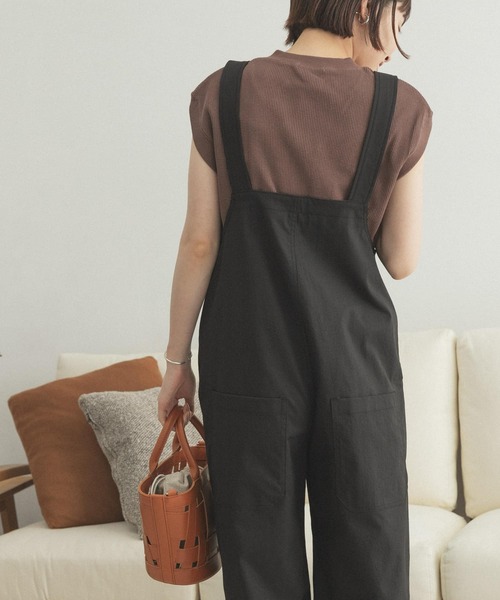 FORK&SPOON（フォークアンドスプーン）の「FORK&SPOON　タスランストレッチオーバーオール（サロペット/オーバーオール・レディース・ブラック/ブラウン・ONE）」の6枚目の写真