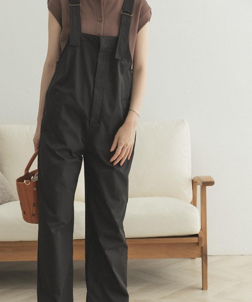 FORK&SPOON（フォークアンドスプーン）の「FORK&SPOON　タスランストレッチオーバーオール（サロペット/オーバーオール・レディース・ブラック/ブラウン・ONE）」の11枚目の写真