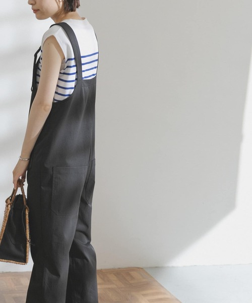 FORK&SPOON（フォークアンドスプーン）の「FORK&SPOON　タスランストレッチオーバーオール（サロペット/オーバーオール・レディース・ブラック/ブラウン・ONE）」の7枚目の写真