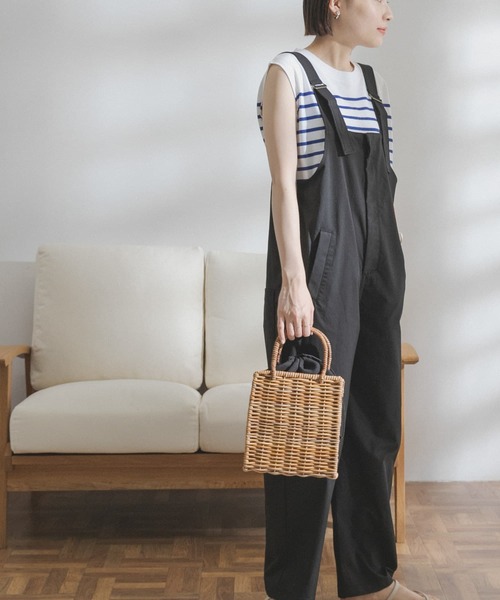 FORK&SPOON（フォークアンドスプーン）の「FORK&SPOON　タスランストレッチオーバーオール（サロペット/オーバーオール・レディース・ブラック/ブラウン・ONE）」の21枚目の写真