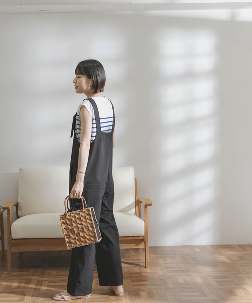 FORK&SPOON（フォークアンドスプーン）の「FORK&SPOON　タスランストレッチオーバーオール（サロペット/オーバーオール・レディース・ブラック/ブラウン・ONE）」の13枚目の写真