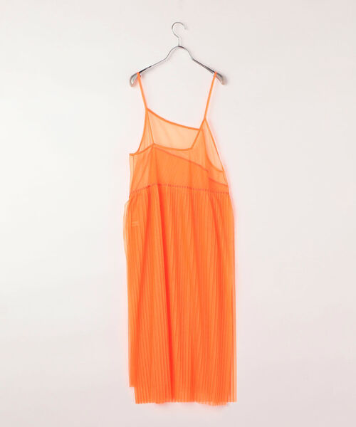 Rie Miller（リエミラー）の「プリーツチュールキャミワンピース（ワンピース・レディース・オレンジ/ブラック・38）」の14枚目の写真