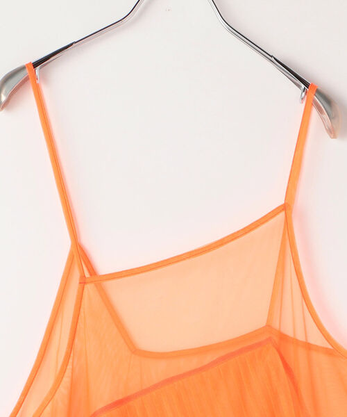 Rie Miller（リエミラー）の「プリーツチュールキャミワンピース（ワンピース・レディース・オレンジ/ブラック・38）」の6枚目の写真