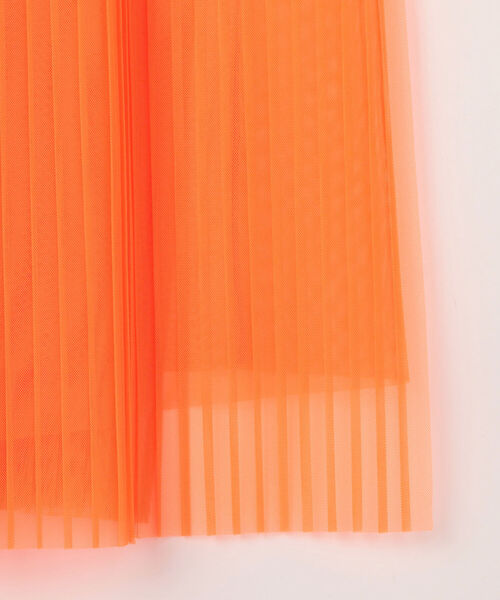 Rie Miller（リエミラー）の「プリーツチュールキャミワンピース（ワンピース・レディース・オレンジ/ブラック・38）」の4枚目の写真