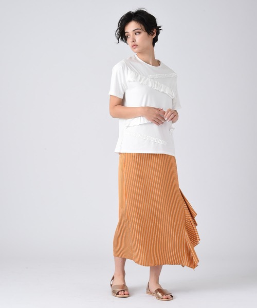 RAW FUDGE(ローファッジ)の「デザインフリルTシャツ(Tシャツ/カットソー・レディース・ホワイト/ブラック/オフホワイト・M)」の14枚目の写真