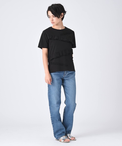RAW FUDGE(ローファッジ)の「デザインフリルTシャツ(Tシャツ/カットソー・レディース・ホワイト/ブラック/オフホワイト・M)」の10枚目の写真