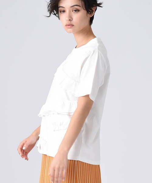 RAW FUDGE(ローファッジ)の「デザインフリルTシャツ(Tシャツ/カットソー・レディース・ホワイト/ブラック/オフホワイト・M)」の20枚目の写真