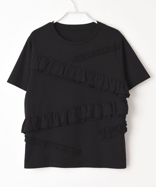 RAW FUDGE(ローファッジ)の「デザインフリルTシャツ(Tシャツ/カットソー・レディース・ホワイト/ブラック/オフホワイト・M)」の17枚目の写真